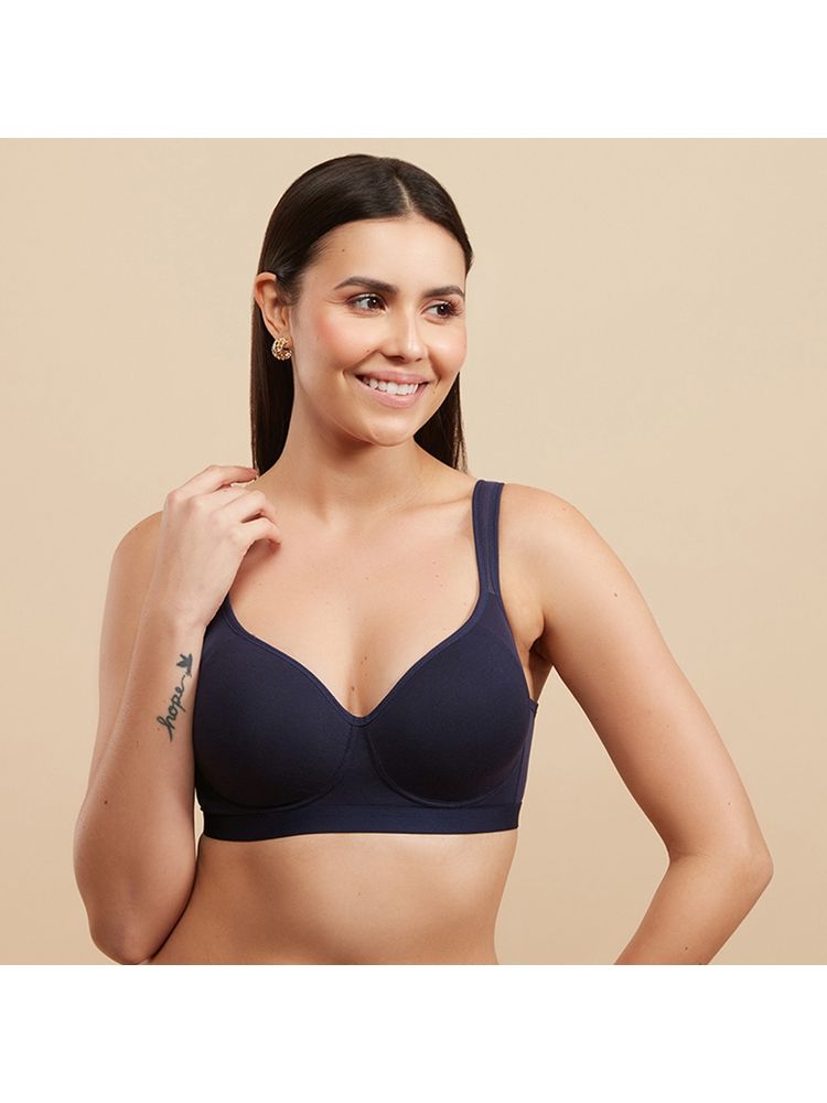 Nykd by Nykaa Breathe Cotton Lift Bra - NYB227 D Blue-picture-23